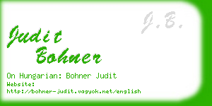 judit bohner business card